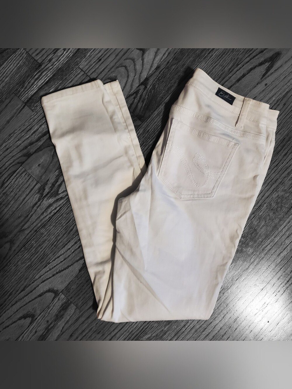 Earl Jeans Women's Size 4 White Light Wash Skinny Ankle Stretch Jeans